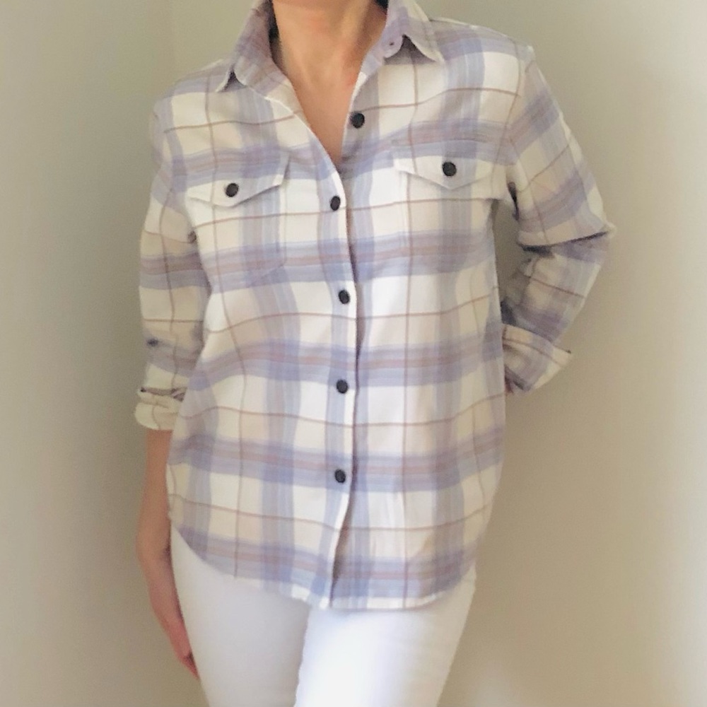 Organic Cotton Flannel Plaid Shirt - Picture 3 of 10